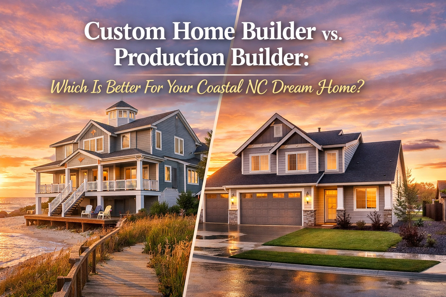 Custom Home Builder vs. Production Builder: Which Is Better For Your Coastal NC Dream Home?