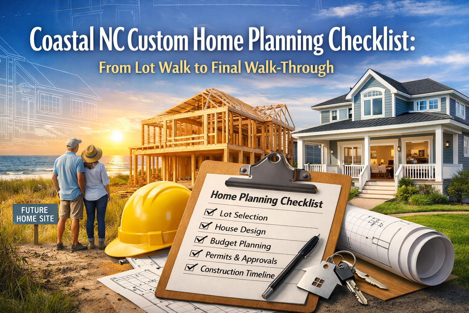 Coastal NC Custom Home Planning Checklist: From Lot Walk to Final Walk-Through