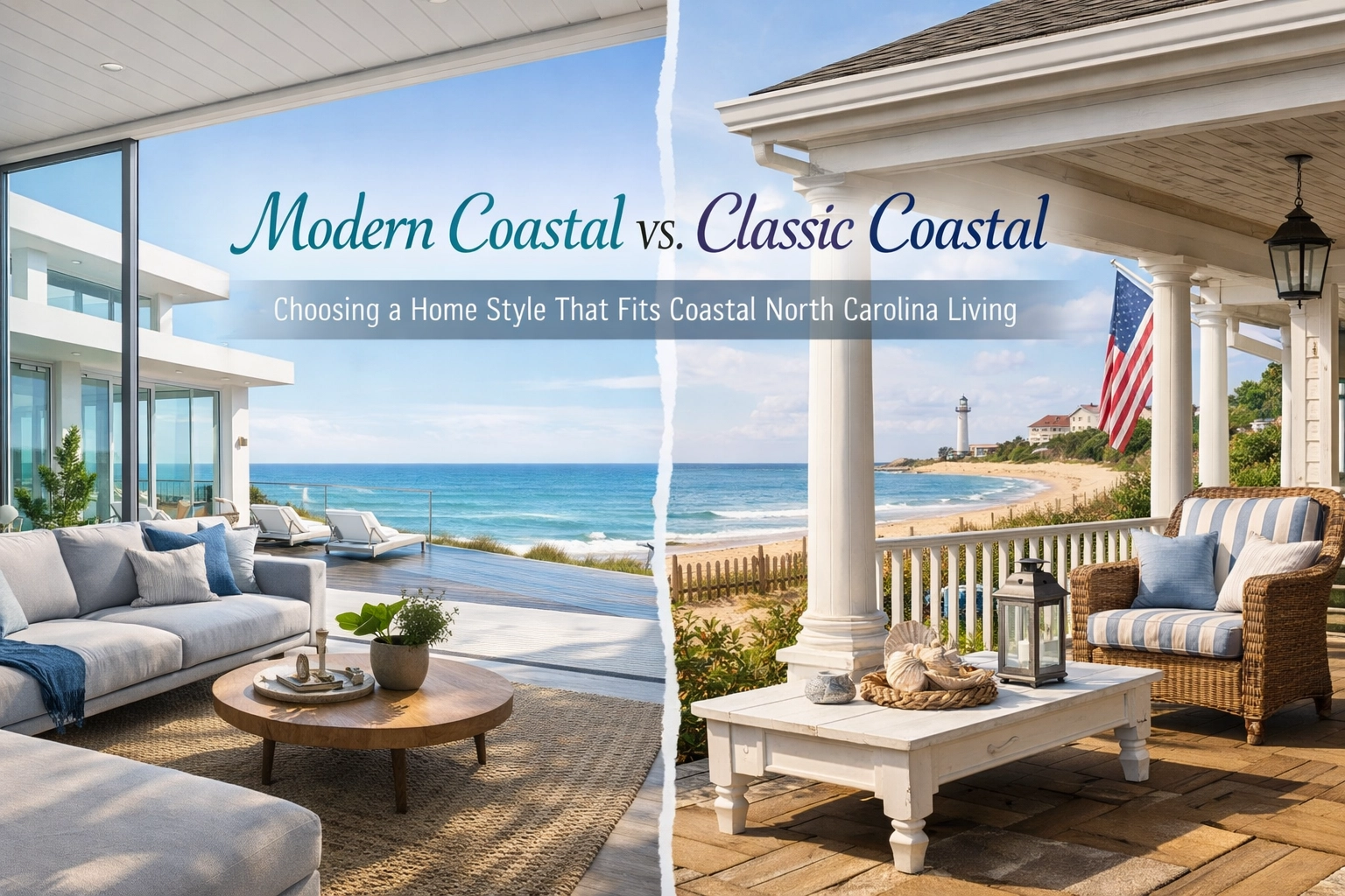 Modern Coastal vs. Classic Coastal: Choosing a Home Style That Fits Coastal North Carolina Living